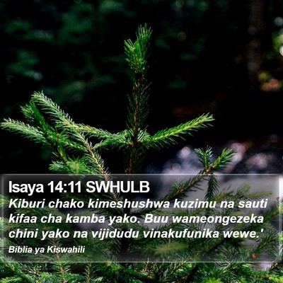 Isaya 14:11 SWHULB Bible Verse Image