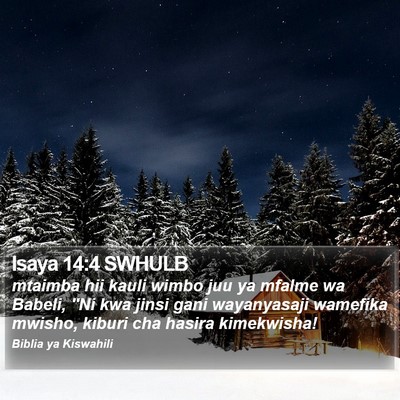 Isaya 14:4 SWHULB Bible Verse Image