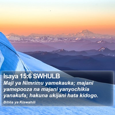 Isaya 15:6 SWHULB Bible Verse Image