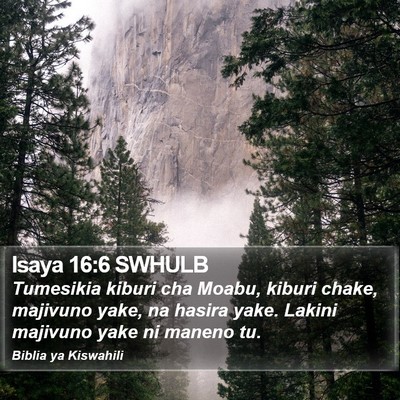 Isaya 16:6 SWHULB Bible Verse Image
