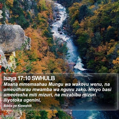 Isaya 17:10 SWHULB Bible Verse Image