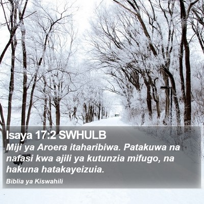 Isaya 17:2 SWHULB Bible Verse Image