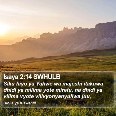 Isaya 2:14 SWHULB Bible Verse Image