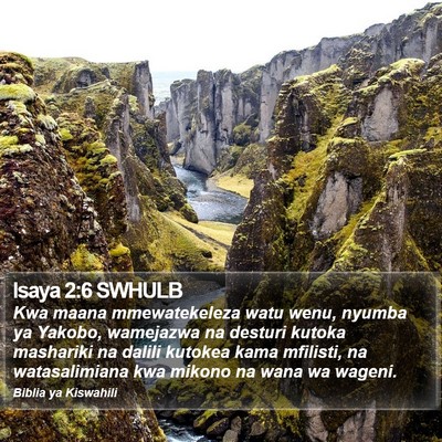 Isaya 2:6 SWHULB Bible Verse Image
