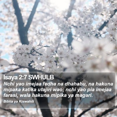Isaya 2:7 SWHULB Bible Verse Image
