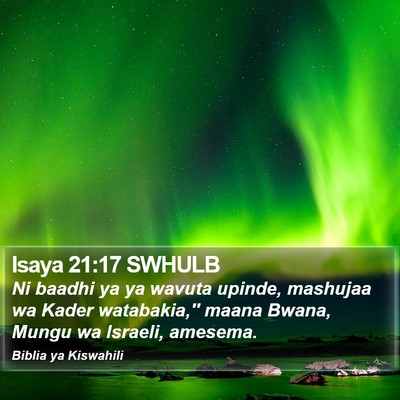 Isaya 21:17 SWHULB Bible Verse Image