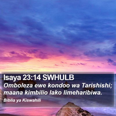 Isaya 23:14 SWHULB Bible Verse Image