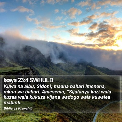 Isaya 23:4 SWHULB Bible Verse Image
