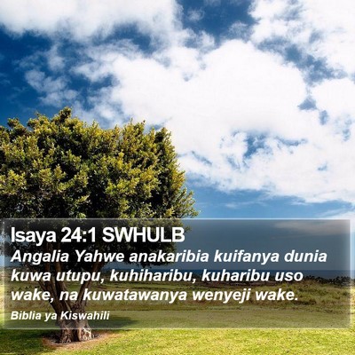 Isaya 24:1 SWHULB Bible Verse Image
