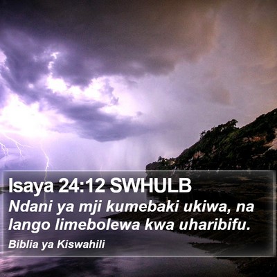 Isaya 24:12 SWHULB Bible Verse Image