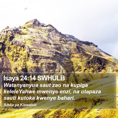 Isaya 24:14 SWHULB Bible Verse Image