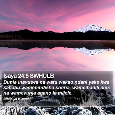 Isaya 24:5 SWHULB Bible Verse Image