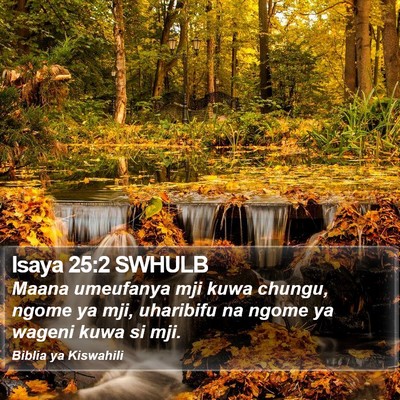 Isaya 25:2 SWHULB Bible Verse Image