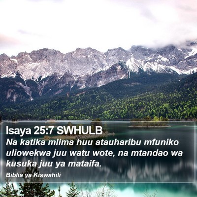 Isaya 25:7 SWHULB Bible Verse Image