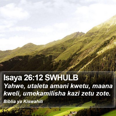 Isaya 26:12 SWHULB Bible Verse Image