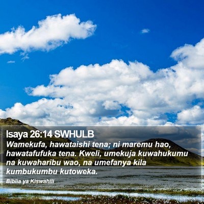 Isaya 26:14 SWHULB Bible Verse Image