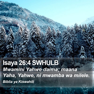 Isaya 26:4 SWHULB Bible Verse Image