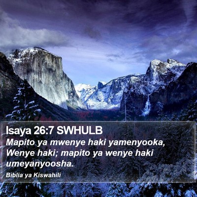 Isaya 26:7 SWHULB Bible Verse Image