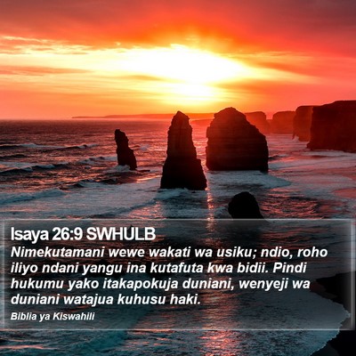 Isaya 26:9 SWHULB Bible Verse Image