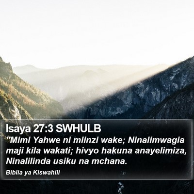 Isaya 27:3 SWHULB Bible Verse Image