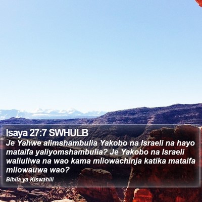 Isaya 27:7 SWHULB Bible Verse Image