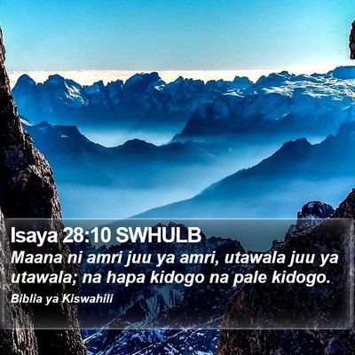 Isaya 28:10 SWHULB Bible Verse Image