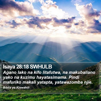 Isaya 28:18 SWHULB Bible Verse Image