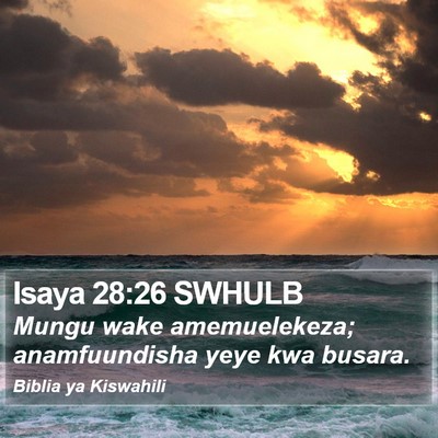 Isaya 28:26 SWHULB Bible Verse Image