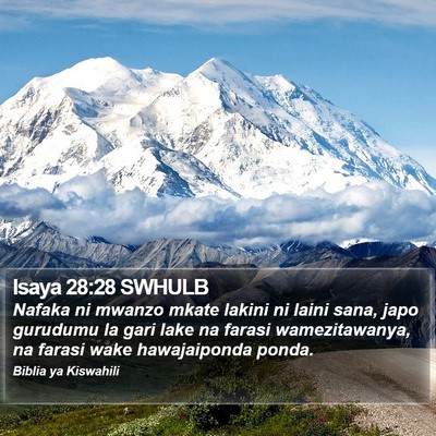 Isaya 28:28 SWHULB Bible Verse Image