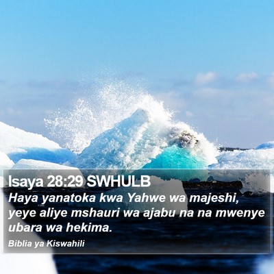 Isaya 28:29 SWHULB Bible Verse Image