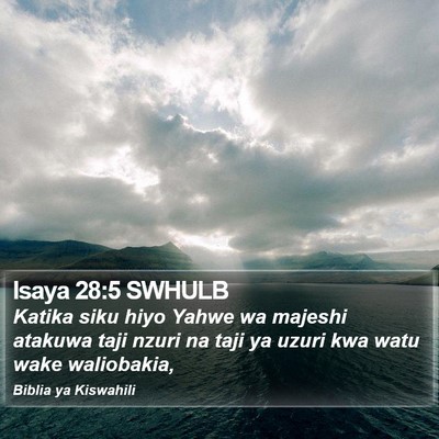 Isaya 28:5 SWHULB Bible Verse Image