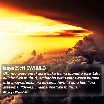 Isaya 29:11 SWHULB Bible Verse Image