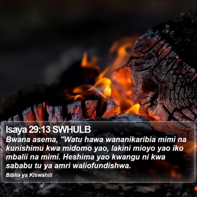 Isaya 29:13 SWHULB Bible Verse Image