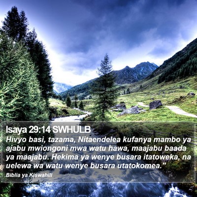Isaya 29:14 SWHULB Bible Verse Image