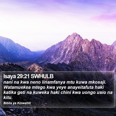 Isaya 29:21 SWHULB Bible Verse Image