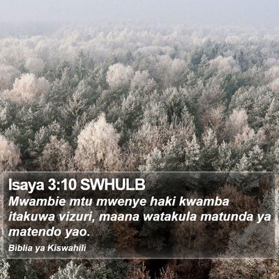 Isaya 3:10 SWHULB Bible Verse Image