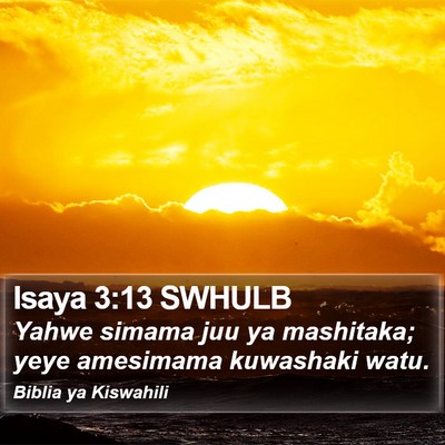Isaya 3:13 SWHULB Bible Verse Image