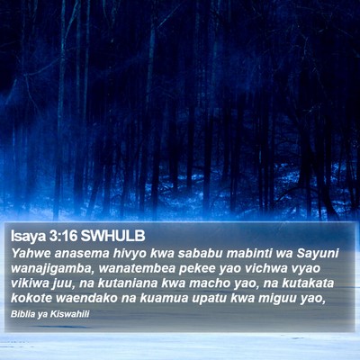Isaya 3:16 SWHULB Bible Verse Image