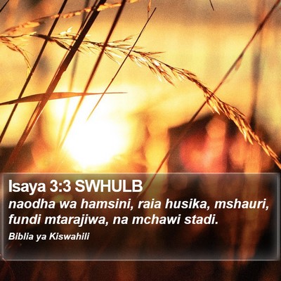 Isaya 3:3 SWHULB Bible Verse Image