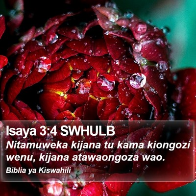 Isaya 3:4 SWHULB Bible Verse Image