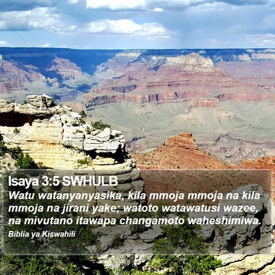 Isaya 3:5 SWHULB Bible Verse Image