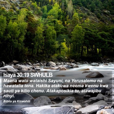 Isaya 30:19 SWHULB Bible Verse Image