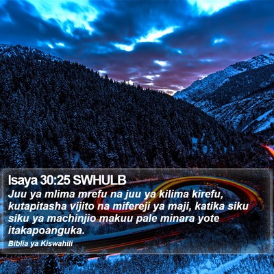 Isaya 30:25 SWHULB Bible Verse Image