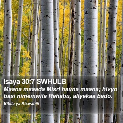 Isaya 30:7 SWHULB Bible Verse Image