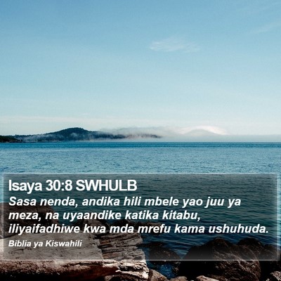 Isaya 30:8 SWHULB Bible Verse Image