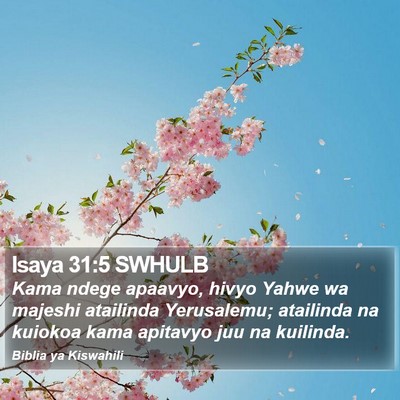 Isaya 31:5 SWHULB Bible Verse Image