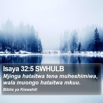 Isaya 32:5 SWHULB Bible Verse Image