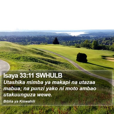 Isaya 33:11 SWHULB Bible Verse Image