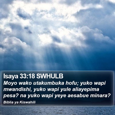 Isaya 33:18 SWHULB Bible Verse Image