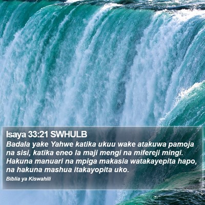 Isaya 33:21 SWHULB Bible Verse Image